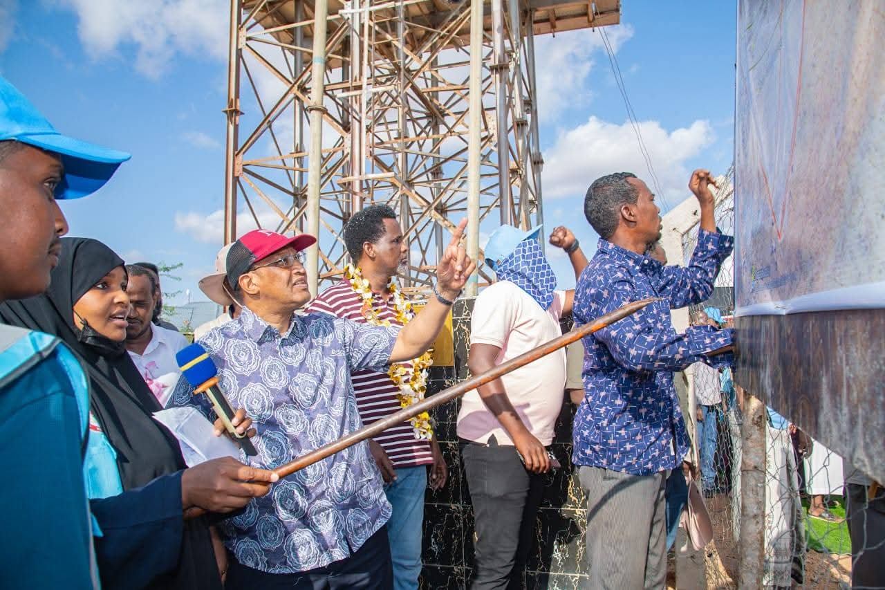 GAWASCO staff and partners at a project location in Garissa County